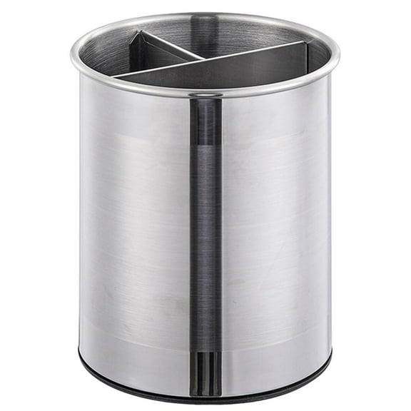 BMYJ Stainless Steel Rotating Utensil Holder with Removable Divider,Stylish Kitchen Cooking Utensil Organizer,Kitchen Storage Bin,Household Uncovered Rotating Storage Bin, Desktop Storage Bin