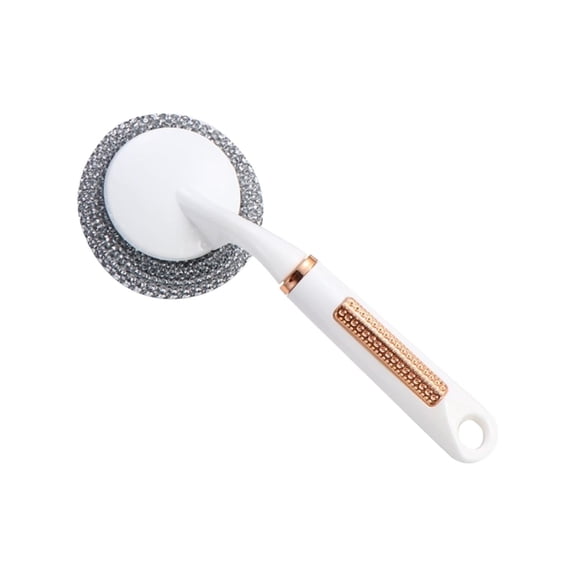 BMYJ Stainless Steel Scrubber Dish Brush with Handle, Kitchen Steel Wool Pot Scrubber Metal Scrubber Dish Scrub Brush, Steel Scrubbers for Home Cooks,BBQ Enthusiasts,Anti-Scratch,for Kitchen ﻿