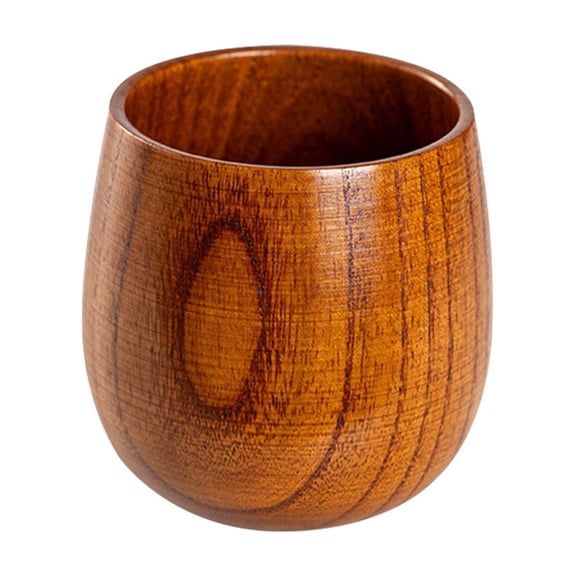 BMYJ Wild Wood Mug Large Belly Cup, Wooden Coffee Beer Mugs Wood Cup Nature Jujube Mug Handmade Tea Cup for Men, Unusual Rustic Coffee Tea Cup Fancy Manly Viking Mug, Natural Grain
