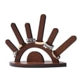 thumbnail image 1 of ​​BMYJ Wooden Ring Holder Display Rack, with 6 Ring Posts Easy Assembly, Jewelry Stand for Bracelets Rings Home Decor Dresser Vanity Organizer​​, 1 of 4