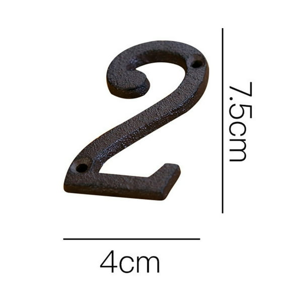 BMYJ Wrought Iron House Number Signs - DIY Metal Address Numbers for Outdoor Decor, Rustic Farmhouse Style, Weatherproof Cast Iron Letters (0-9)