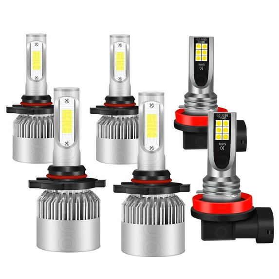 BMZONCC For Chevy Colorado 2004-2008 Combo LED Headlight High Low Beam Fog Light Bulbs