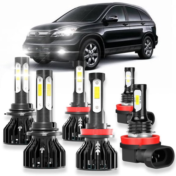 BMZONCC For Honda CR-V CRV 2015 2016 2017 20186x LED Headlight+Fog Light Bulbs Combo Kit 6000K