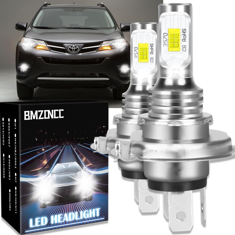 Unbranded LED Headlight Kit – H4/9003 Hi/Lo Beam – Fits Toyota RAV4 2001-2005 – 6500K White (2 Bulbs)