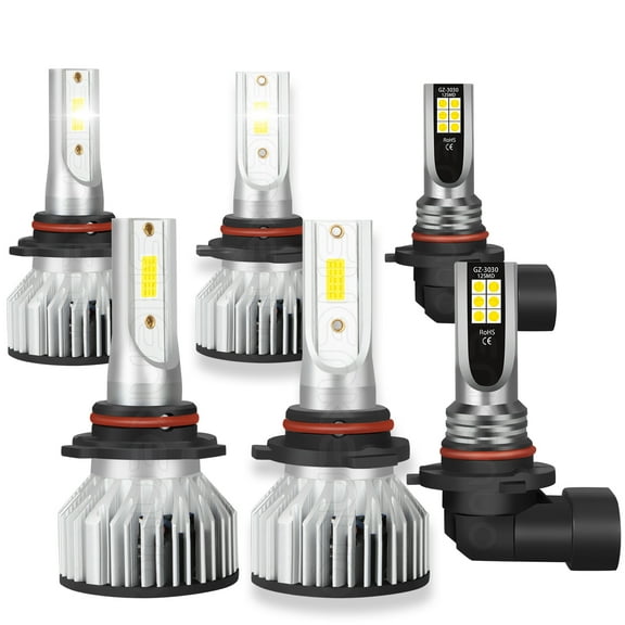 BMZONCC LED Headlights High Low Beam +FogLight Bulbs Kit for Toyota 4Runner 2003-2005