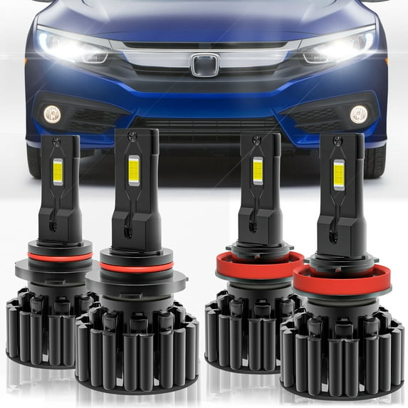 BMZONCC for 2016-2020 Honda Civic Combo LED Headlight High/Low Kit, 4PCS