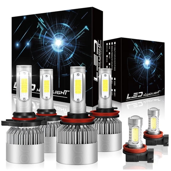 BMZONCC for Chevrolet Sonic 2012-19 2020 LED Headlight High Low Beam Fog Light Bulbs Combo 9005 H11 H11