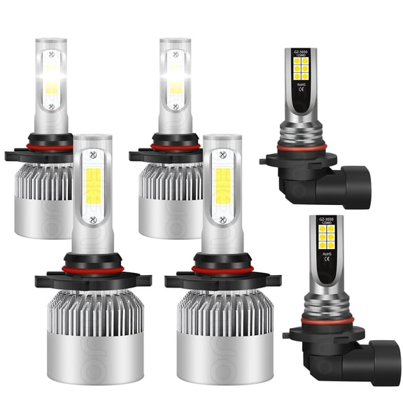 BMZONCC for Chrysler PT Cruiser 2001-2005 - 6x 6000K LED Headlight Hi/Lo Beam + Fog Light Bulbs