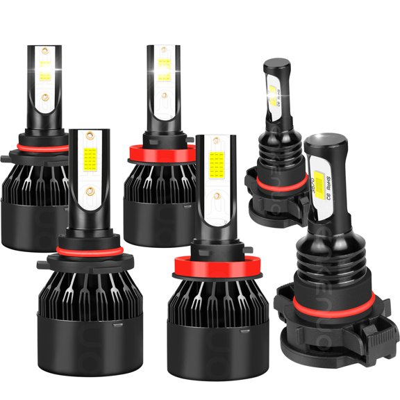 BMZONCC for Colorado 2013-2019  - 6X Combo LED Headlight + Fog Light Bulbs Kit 6000K