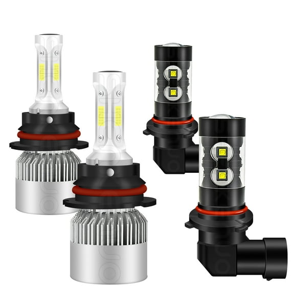 BMZONCC for Ford F250 F350 2001-2004 - 4X 6000K LED Headlight + Fog Light Bulb