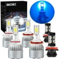 thumbnail image 1 of BMZONCC for  Lexus ES350 2011-2012  LED Headlight Bulbs High Low Beam + Fog Light ICE Blue 8000K Pack of 6, 1 of 16