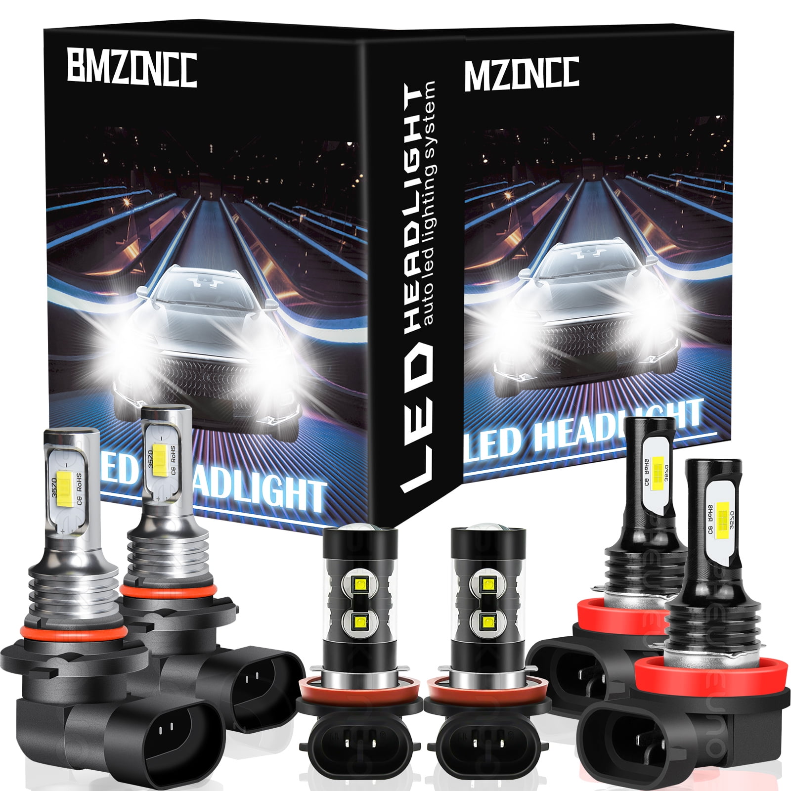 9005 9006 COMBO LED Headlight Bulbs for Toyota Corolla 2001-2013 High & Low Beam $46.05