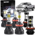 thumbnail image 1 of BMZONCCFor 2008-2009 2014 Chevy Silverado 2500 5.3LLED Headlight Bulbs 4-side 9005 H11 High Low Beam H11 Fog Lights 6x Bulbs Combo, 1 of 12