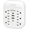BNLINK 1800J Outlet Extender,Multi Plug Outlet with 3 USB Wall Charger