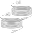 thumbnail image 1 of BN-LINK 2 Pack 12ft Indoor Extension Cord, 3 Outlet, 16/2 SPT-2, White, 2-Prong Polarized Plug, Household Power Cord for Home, Office & Holiday Decorations, 1 of 7