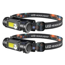 BN-LINK 2 Packs Headlamp Rechargeable, Super Bright LED Head Lamp, Waterproof Outdoors Headlamp Flashlight, Adjustable headlamps for Adults and Kids,Cycling,Running,Fishing,Hiking