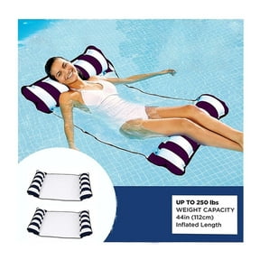 BN-LINK 4-in-1 Inflatable Pool Floats Adult Size, 2-Pack Pool Water Hammock, for Swimming Pool,Pool Rafts Lounge Chairs Floating,for Adults Vacation Fun and Rest