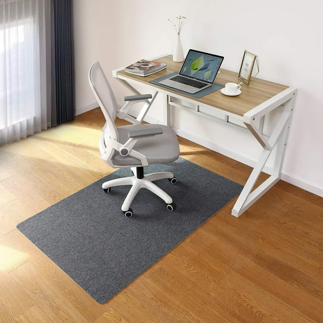 Thickened To 2.0mm] 60"x75" Computer Chair Mat For Hardwood, PVC Office Mat For Hardwood Floor Anti Slip Rolling Chair Floor Protector Vinyl Mats Home Desk Mats Ro