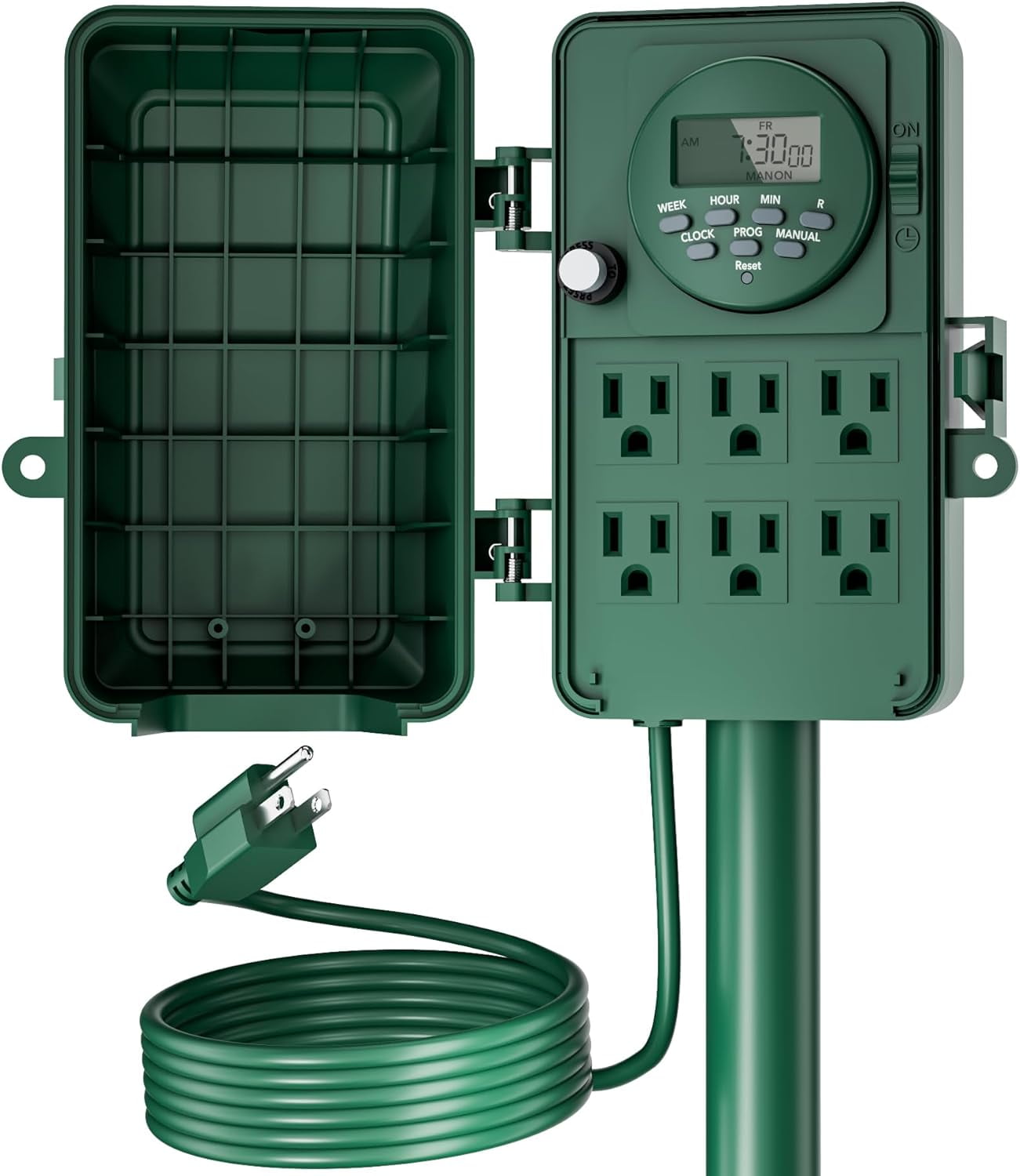 BN-LINK 7 Day Heavy Duty Outdoor Digital Stake Timer, 6 BN-LINK 7 Day Heavy Duty Outdoor Digital Stake Timer, 6