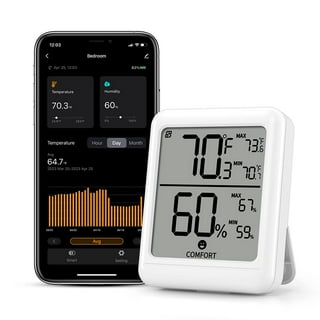 Vicks Health Check Hygrometer Humidity Monitor, 0.25 lb, White, V70 