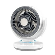 BN-LINK Desk Fan With 3 Speeds & Timer, 10’’ Quiet Air Circulator Fans, Touch Operation, 90°Auto-Oscillating Fan With Aromatherapy Box, Smart Table Fan For Bedroom, Home And Office