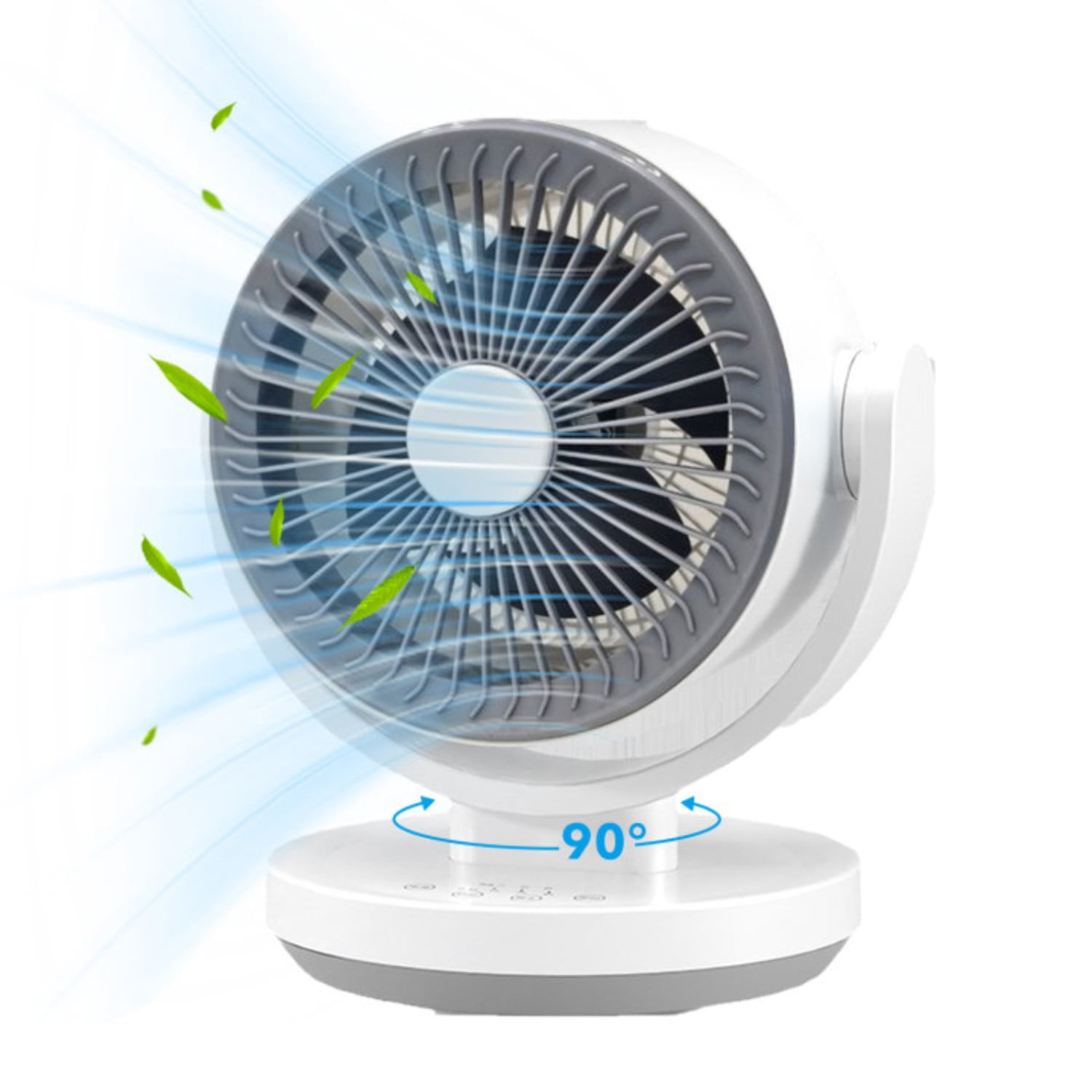 BN-LINK Desk Fan With 3 Speeds & Timer, 10 Quiet Air Circulator Fans, Touch Operation, 90Auto-Oscillating Fan With Aromatherapy Box, Smart Table Fan For Bedroom, Home And Office