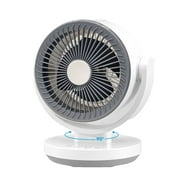 BN-LINK Desk Fan With 3 Speeds & Timer, 10’’ Quiet Air Circulator Fans, Touch Operation, 90°Auto-Oscillating Fan With Aromatherapy Box, Smart Table Fan For Bedroom, Home And Office