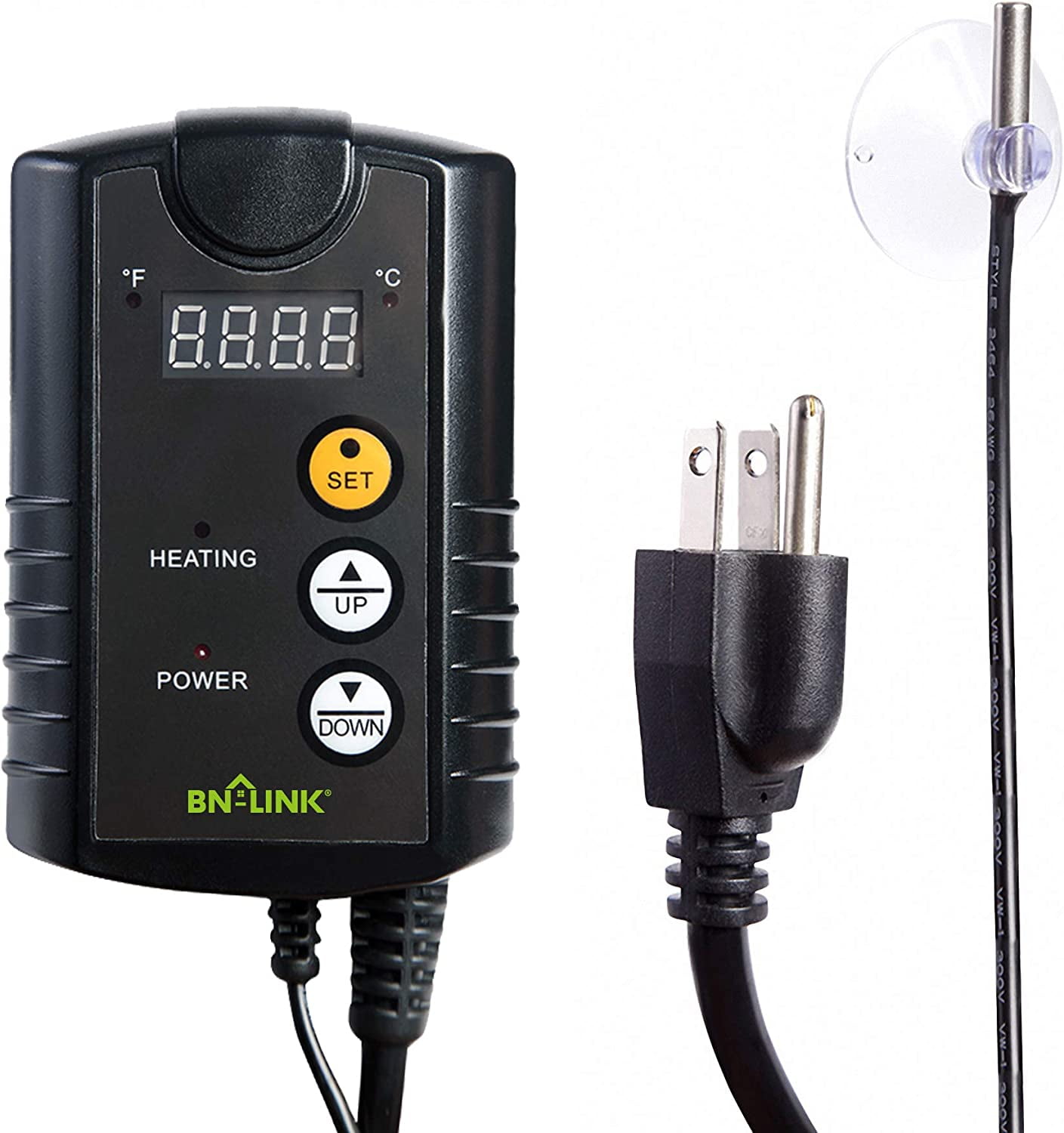 Digital Thermostat Controller Plug Heating Cooling 2-Stage Outlet BN-L -  BN-LINK