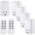 thumbnail image 1 of BN-LINK Mini Wireless Remote Control Outlet Switch Power Plug in for Household Appliances, Wireless Remote Light Switch, LED Light Bulbs, White (2 Remotes + 5 Outlets) 1250W/10A, 1 of 8