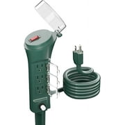 BN-LINK Outdoor Power Stake with 6 Outlets, 6ft Extension Cord Power Strip with Overload Protection, Waterproof Outside Yard Multi-Outlets Use for Camping, Party