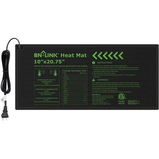BNLINK Seedling Heat Mat Warm Hydroponic Heating Pad Waterproof, 10" x