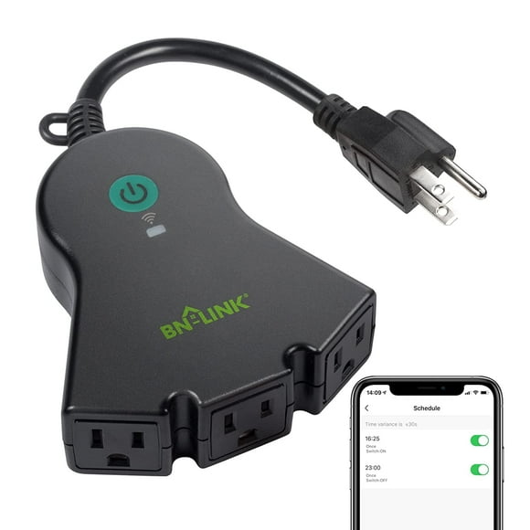 BN-LINK Smart WiFi Heavy Duty Outdoor Outlet, Timer and Countdown Function, No Hub Required for Outdoor Lights, Compatible with Alexa and Google Assistant, 2.4 GHz Network only