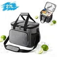 thumbnail image 1 of BN-LINK Soft Cooler Bag, 48 Cans Leakproof Insulated Bag,Portable Insulated Cooling for Lunch, Beach, Drink, Beverage, Travel, Camping,Picnic,Gray, 1 of 6