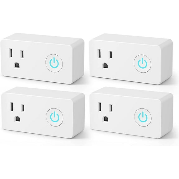 BN-LINK WiFi Heavy Duty Smart Plug Outlet, No Hub Required with Timer Function, White, Compatible with Alexa and Google Assistant, 2.4 Ghz Network Only (4 Pack)