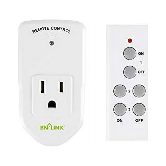 BNLINK Indoor Electric Wireless Remote Control Outlet Switch for Household Appliances