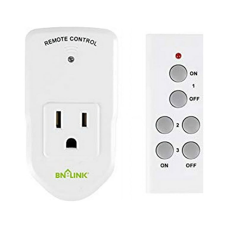 DEWENWILS Remote Control Outlet Wireless Wall Mounted Light Switch,  Electrical Plug in On Off Power Switch for Lamp, No Wiring,100 Feet RF  Range, ETL