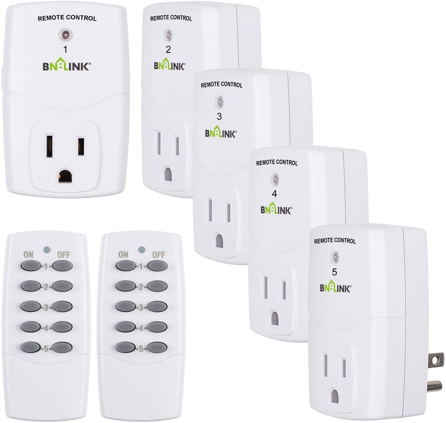 Jtd 5 Pack Remote Control Outlet Switch 3Rd Generation Energy Saving