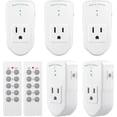thumbnail image 1 of BN-LINK Wireless Remote Control Outlet with Extra Long Range, for Household Appliances, White (2 Remotes + 5 Outlets), 1 of 8