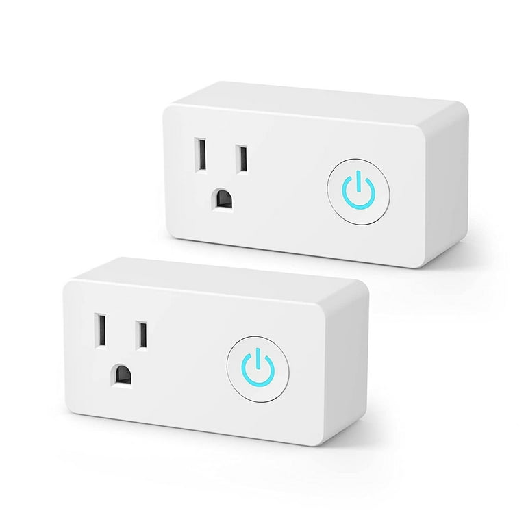 Smarthome Wireless Outlet Plugs Alexa Google Home Certified Compatible,  Smartphone App Enabled - WiFi Convenience, 3 Prong, 3 Pack, White