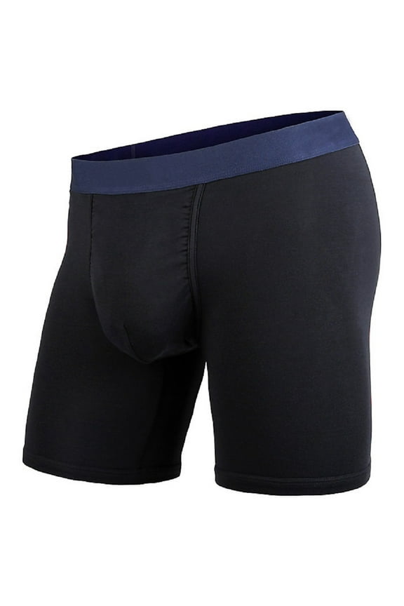 Men's Classic Lite Boxer Brief (Black/Navy, X-Small)