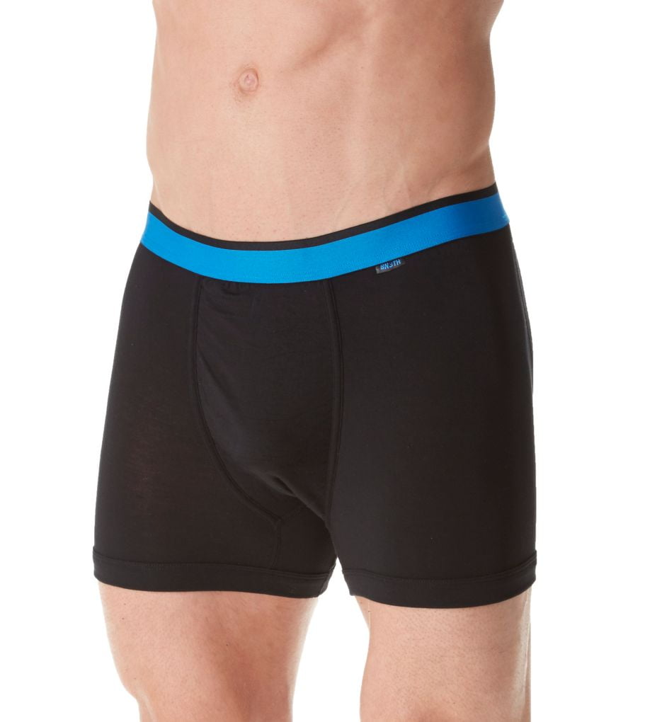BN3TH Men's Classic Trunk Brief Shorter 3.5 Inseam Pouch Underwear (Blue,  M) 