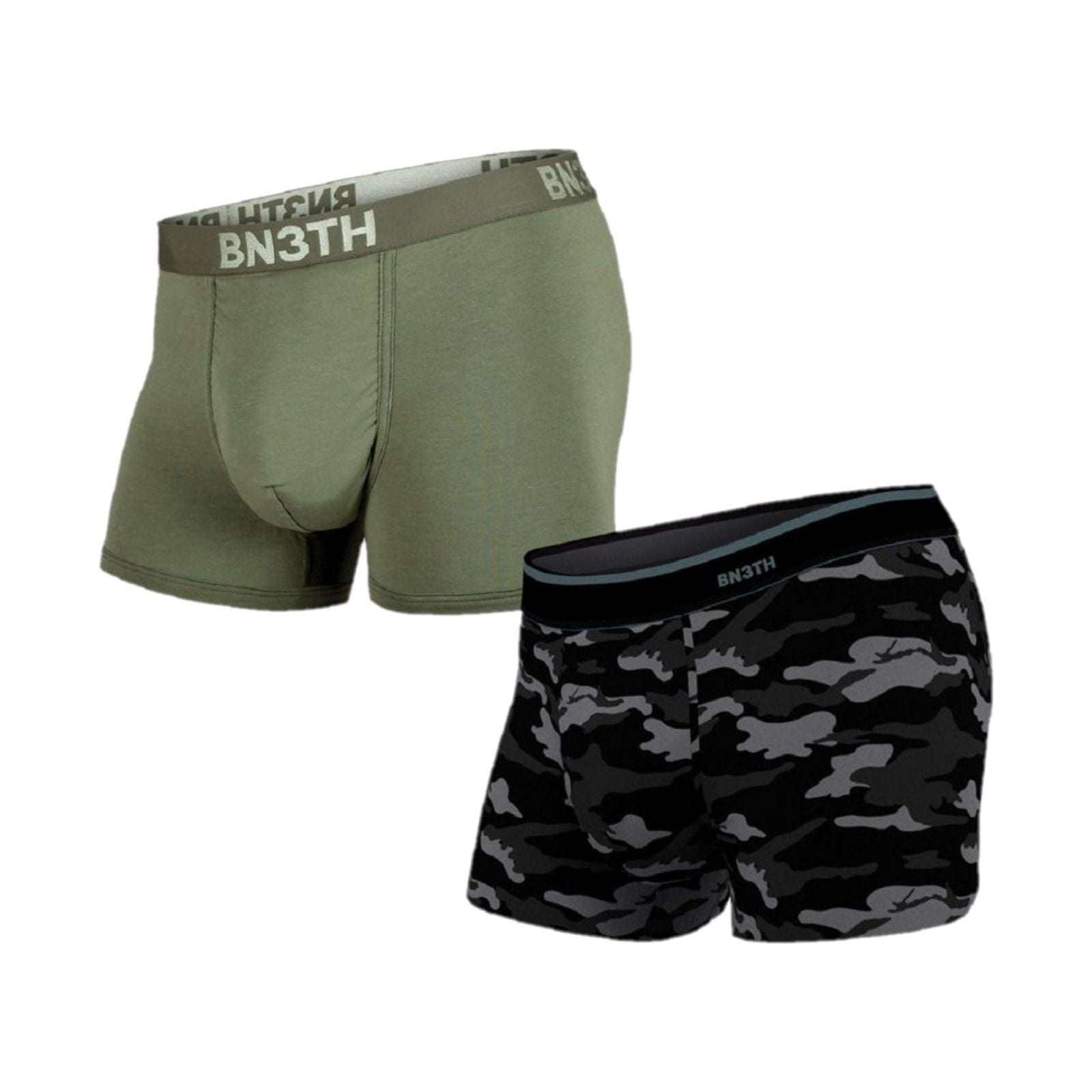  BN3TH Men's Classics Boxer Brief 2-Pack, Black Navy