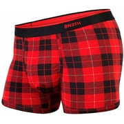 BN3TH Men's Print Classic Trunk (Fireside Plaid Red, Small)