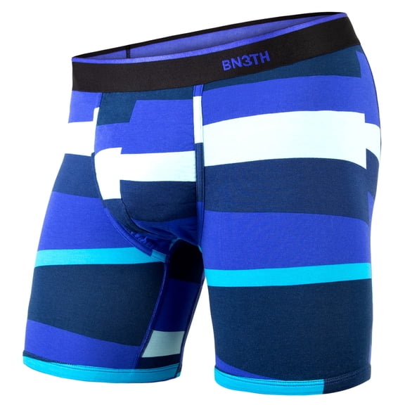 BN3TH Men's Prints Classic Boxer Brief (Funky Stripe Blue, X-Small)