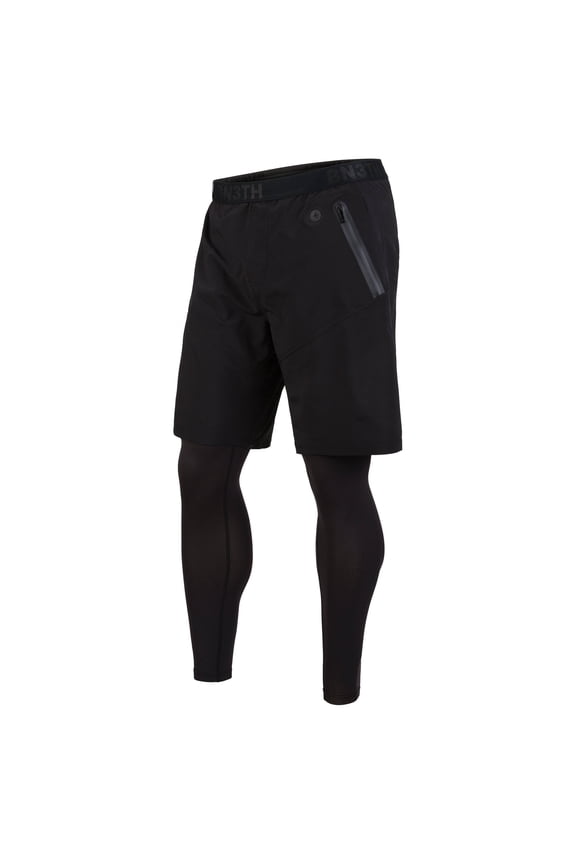 Men's Pro 2N1 Full Length Pant (Medium, Black)