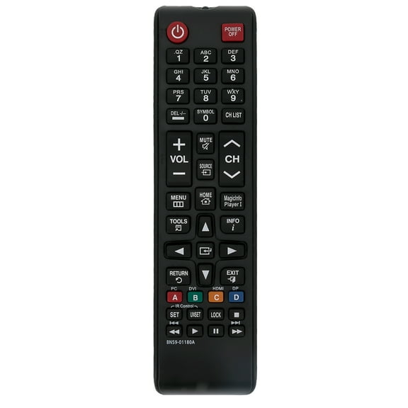 BN59-01180A Replacement Remote Control, Fit for Samsung TV LH32MLEPLSC/GO LH40DCEPLGA/GO LH46OHDPKBC/GO LH48DCEHLGC/GO LH55DBEPLGA/GO LH75OMDPKBC/GO LH82DMEMTBC/GO LH22DBDPLGC/ZA LH32DBDPLGA/ZA