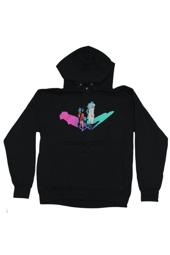 BNA Brand New Animal Michiru & Shirou Neon Silhouette Anime Manga Hoodie (2X-Large)