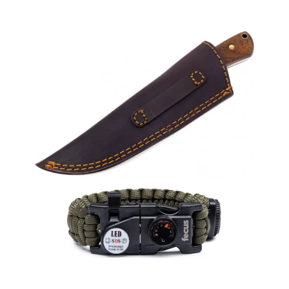 BNB Knives Drop Point Classic Utility Hunter Knife and Paracord Bracelet -  Walmart.com