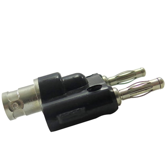 BNC Adapter Female Jack Dual Banana Binding Male Connector Test Adapter, BNC Female, Two Banana Plug