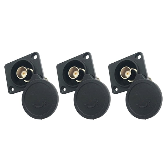 BNC Female Connector D-Type Panel Mount Featuring Weatherproof Cover Design For Outdoor Camera Installations
